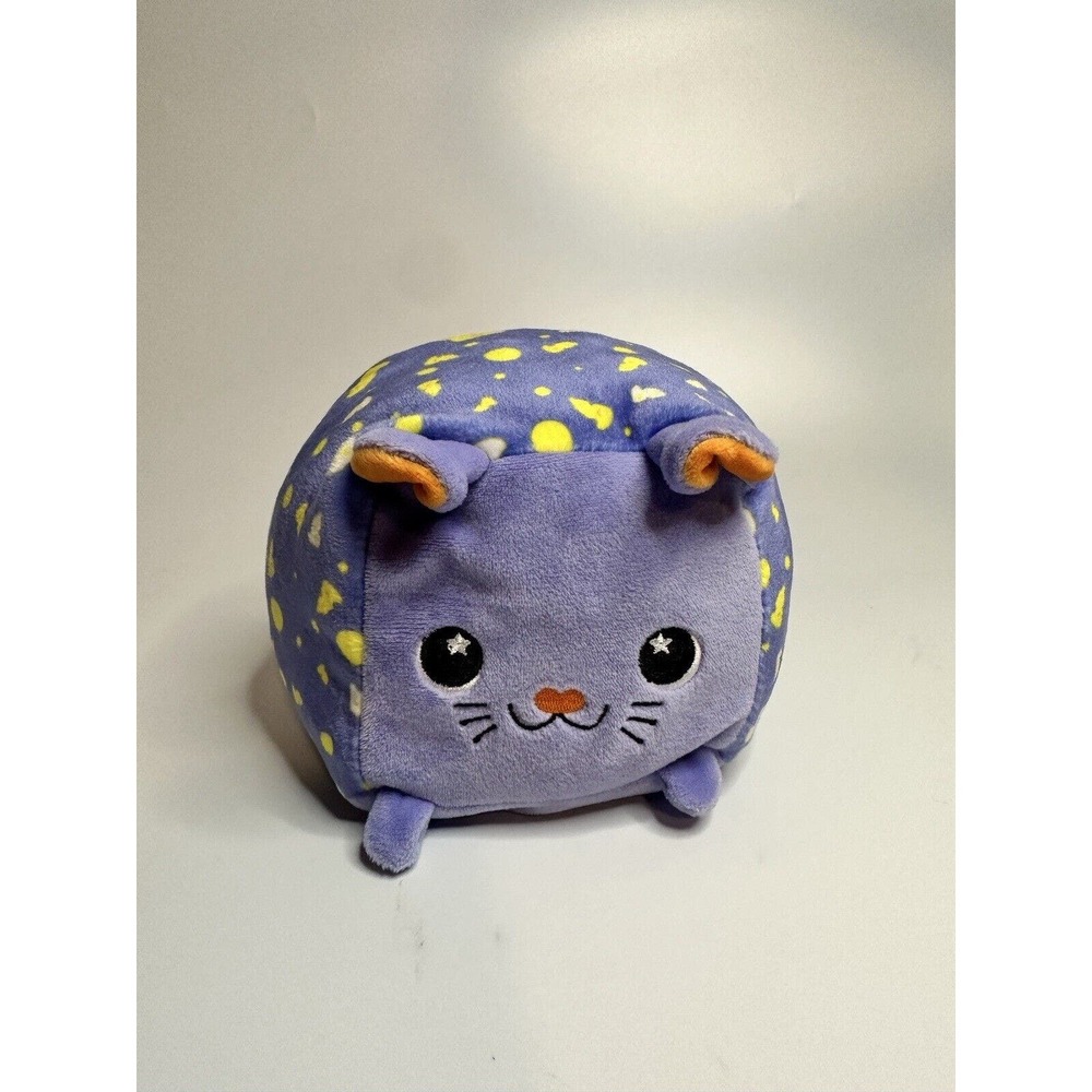 Moosh Moosh Cat Squared Flip Ems Reversible Mood Changing Plush Toy 4"